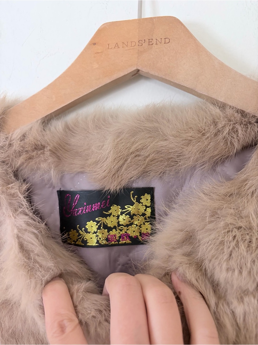 Vintage rabbit fur jacket in brown M cropped - Picture 9 of 12